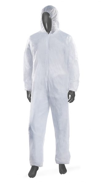 ART.14048 <br> TUTA MONOUSO IN PLP COLORE BIANCO