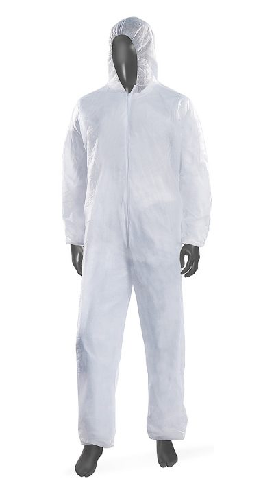 ART.14048 <br> TUTA MONOUSO IN PLP COLORE BIANCO