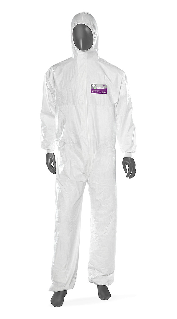 ART.14087 <br> TUTA IN MONOUSO IN LAMINATO COLORE BIANCO