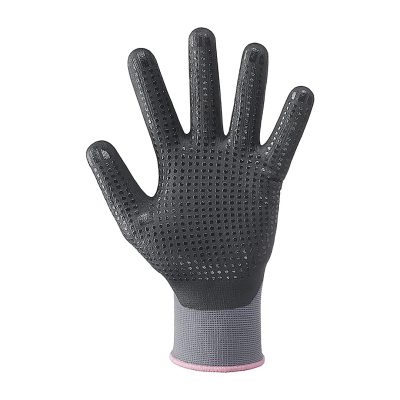 ART.366 <br> GUANTO IN POLIESTERE PALMO PUNTINATO IN NITRILE