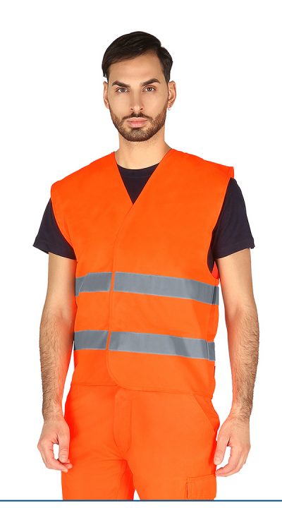 ART.474A <br> GILET ALTA VISIBILITÀ COLORE ARANCIO