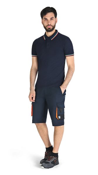 BERMUDA FLUO BLU ARANCIO